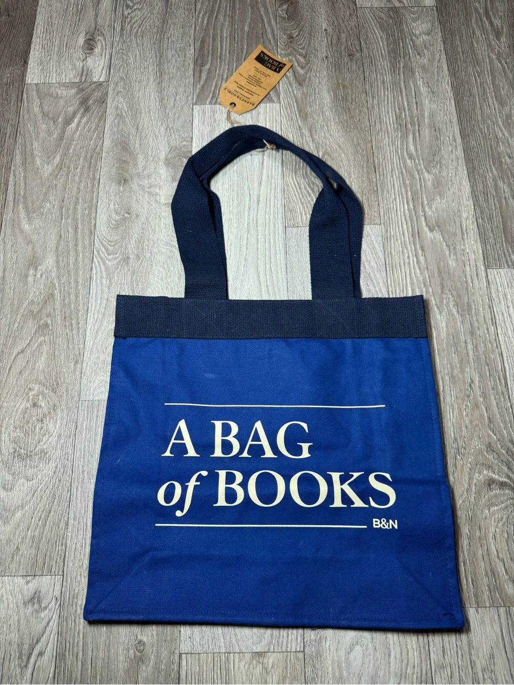 Barnes and Noble Tote Bag A Bag of Books Blue B&N New With Tag